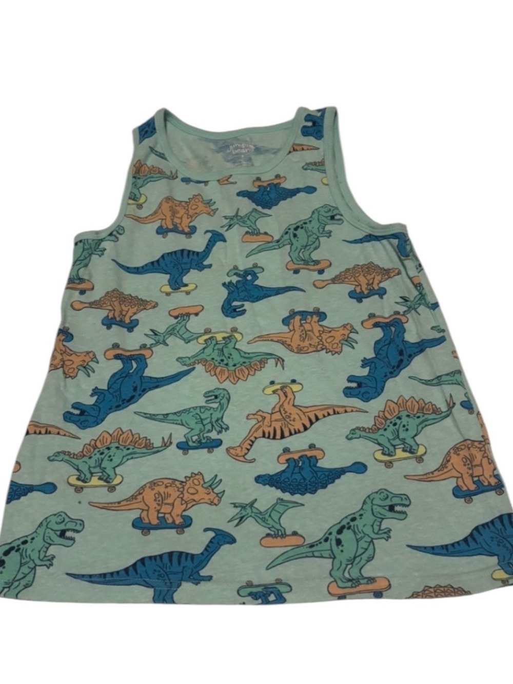 jumping beans Light Mint Dinosaur Skate Tank